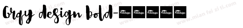Grqy design bold字体转换